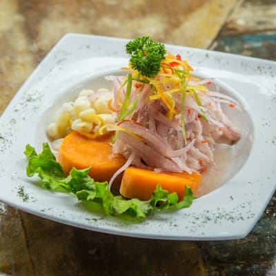 Ceviche de Peixe Branco & Leche de Tigre